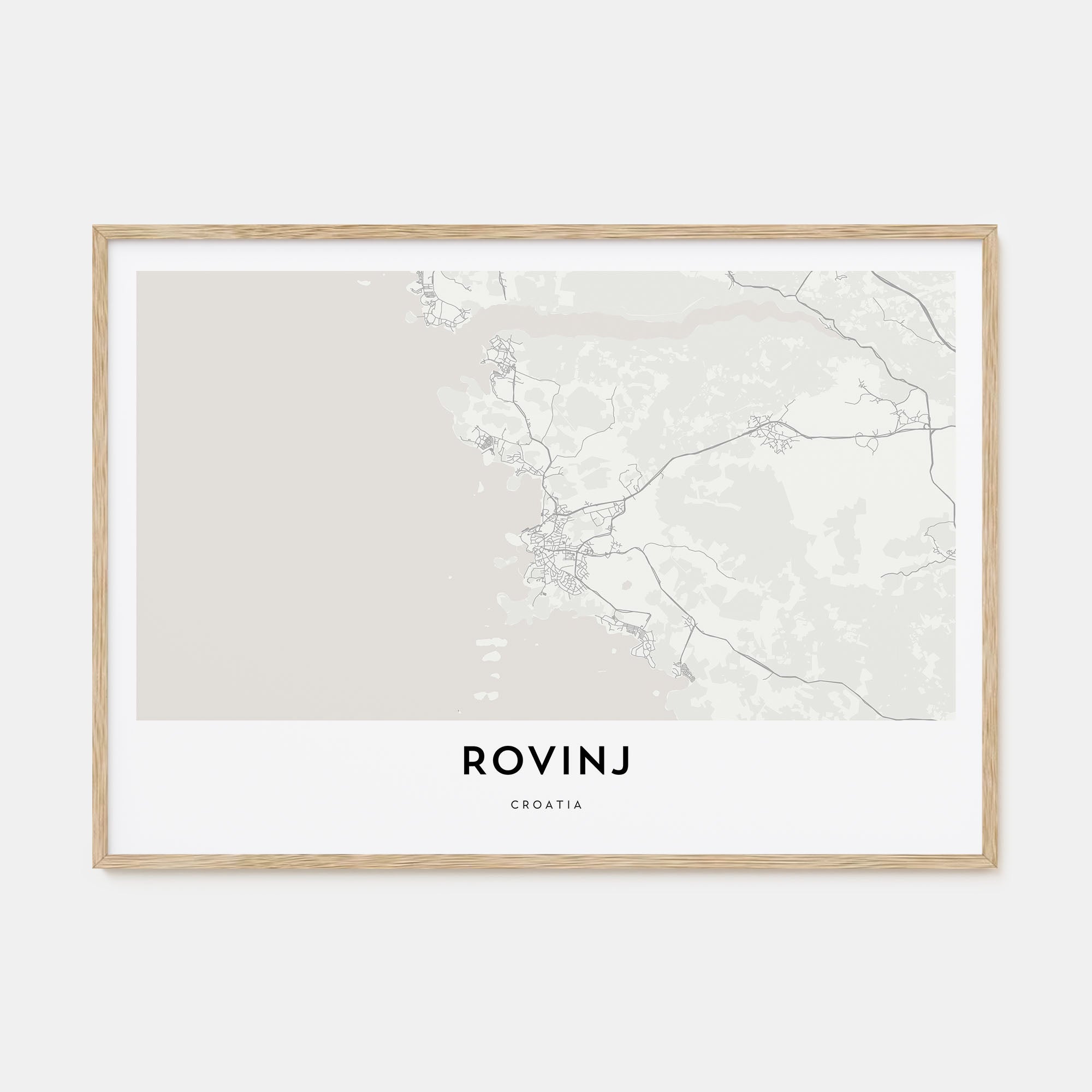 Rovinj Map Landscape Poster