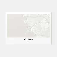 Rovinj Map Landscape Poster