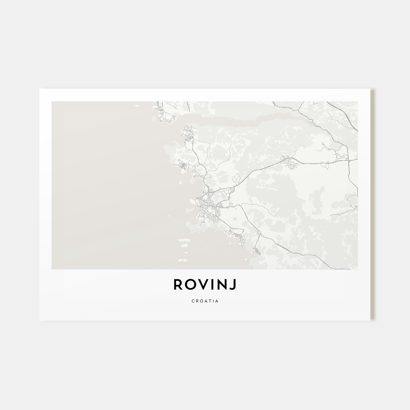 Rovinj Map Landscape Poster