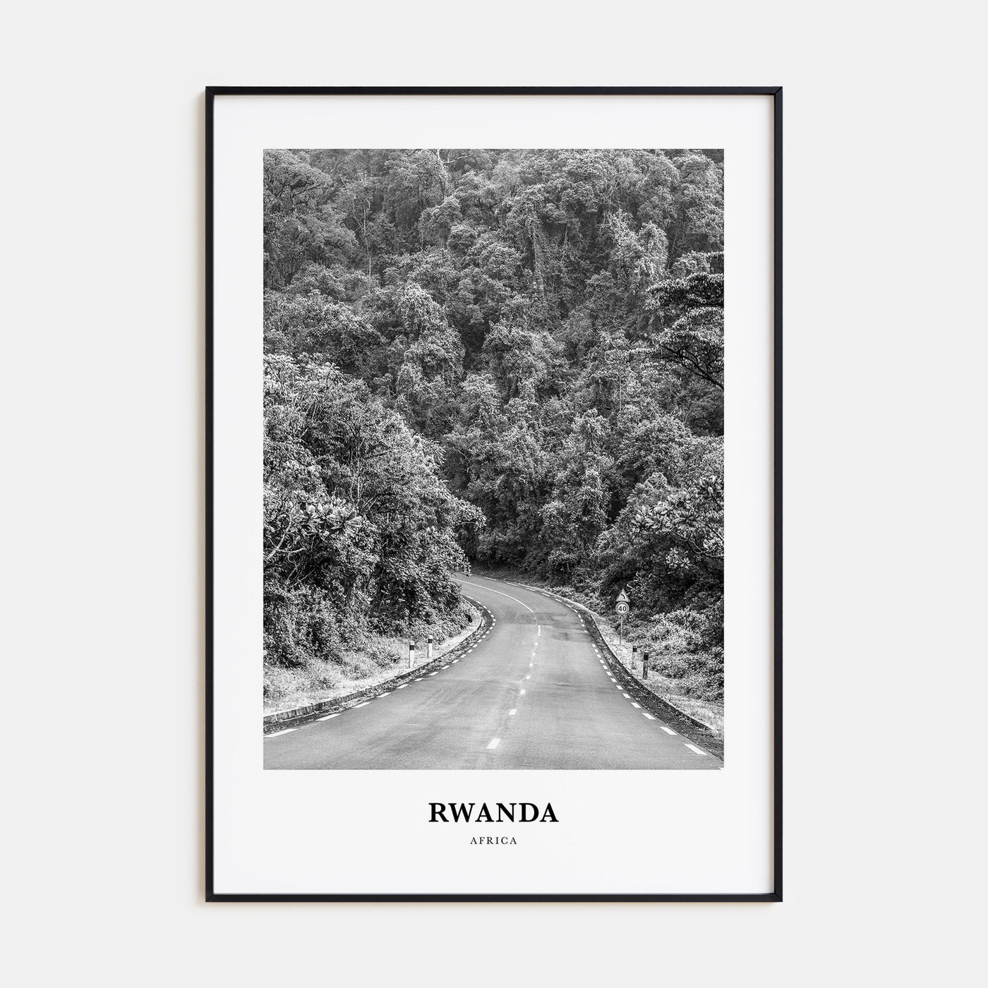 Rwanda Portrait B&W Poster