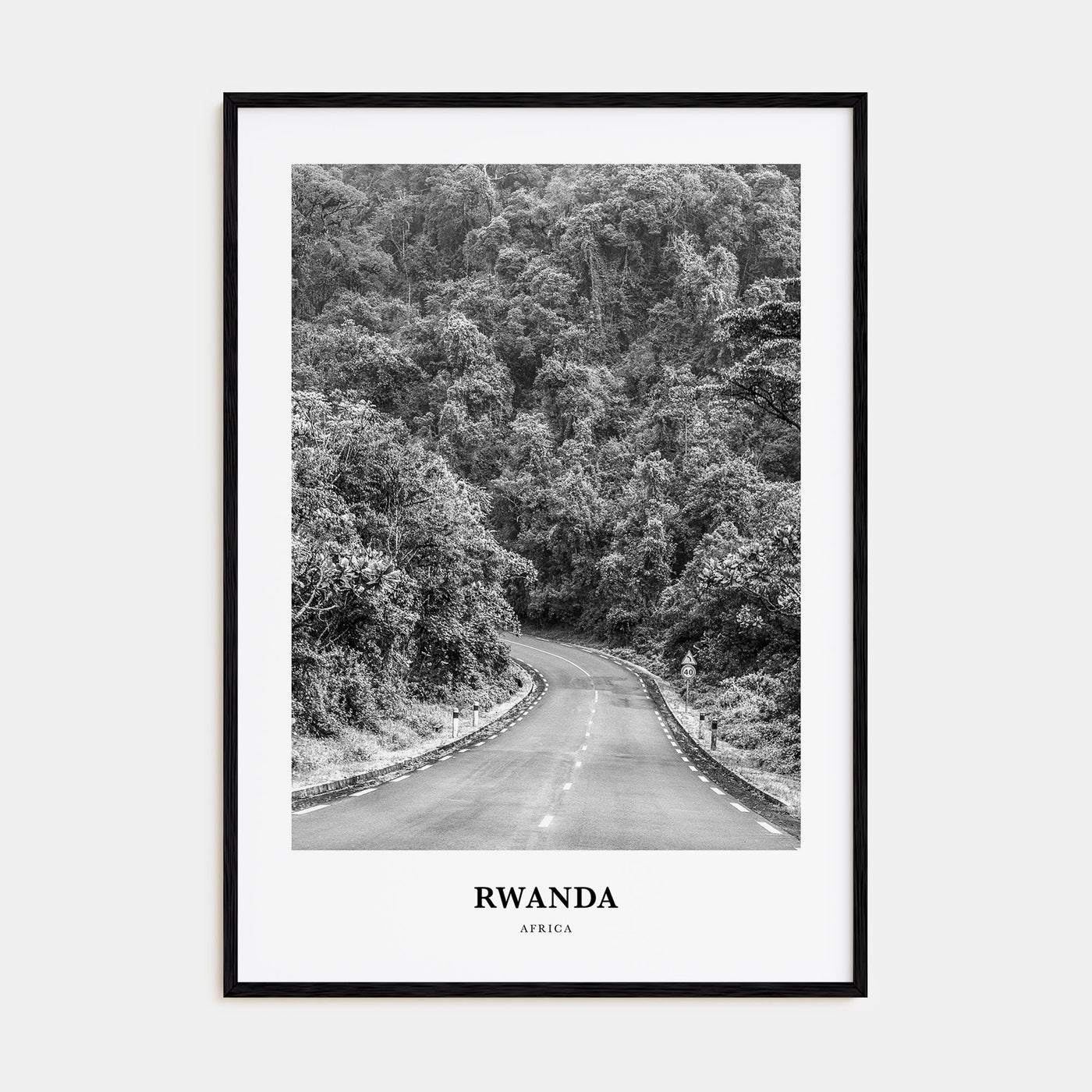 Rwanda Portrait B&W Poster