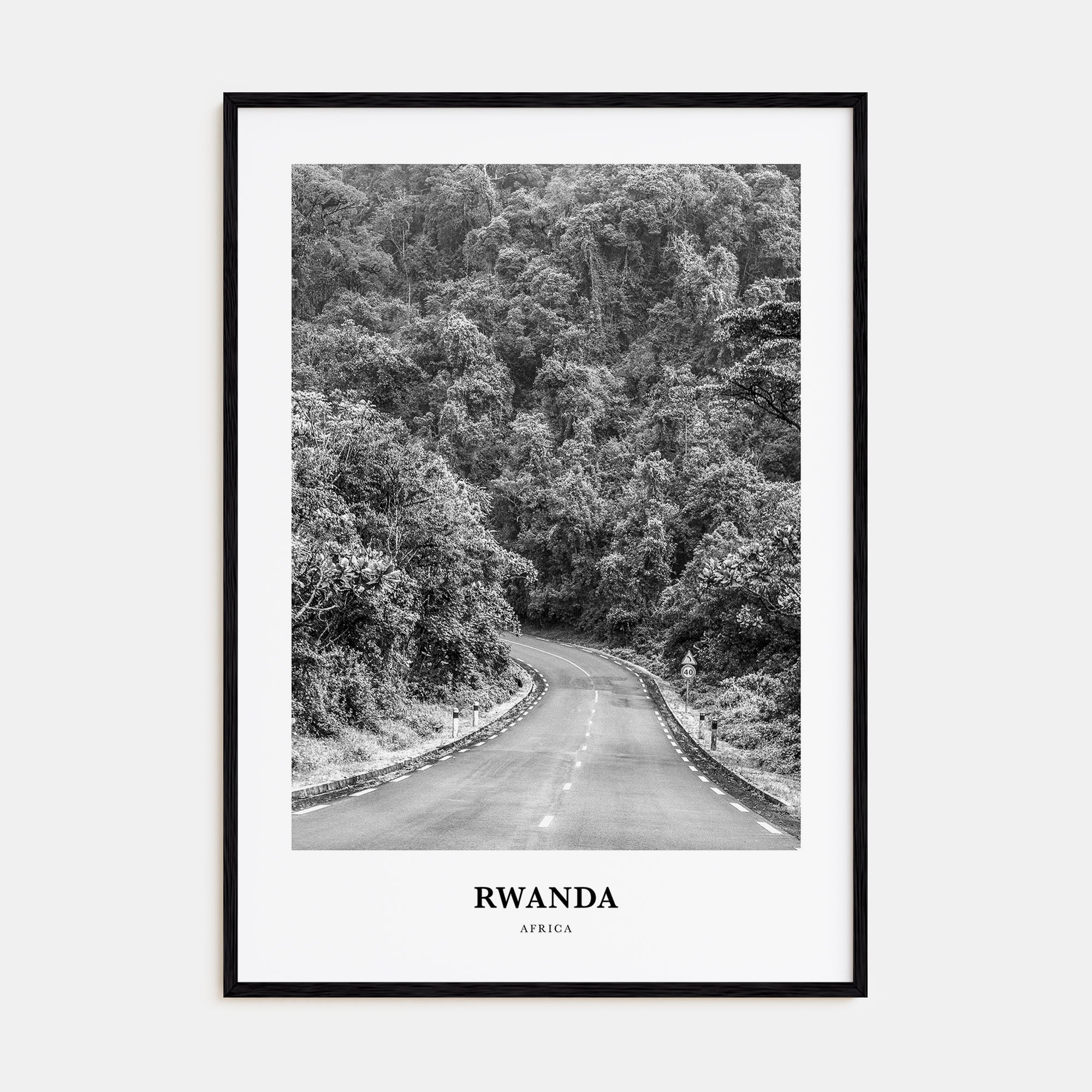 Rwanda Portrait B&W Poster