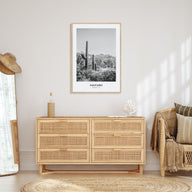 Saguaro National Park Portrait B&W Poster