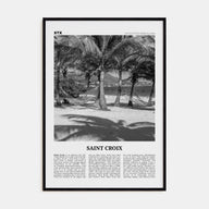 Saint Croix Travel B&W Poster