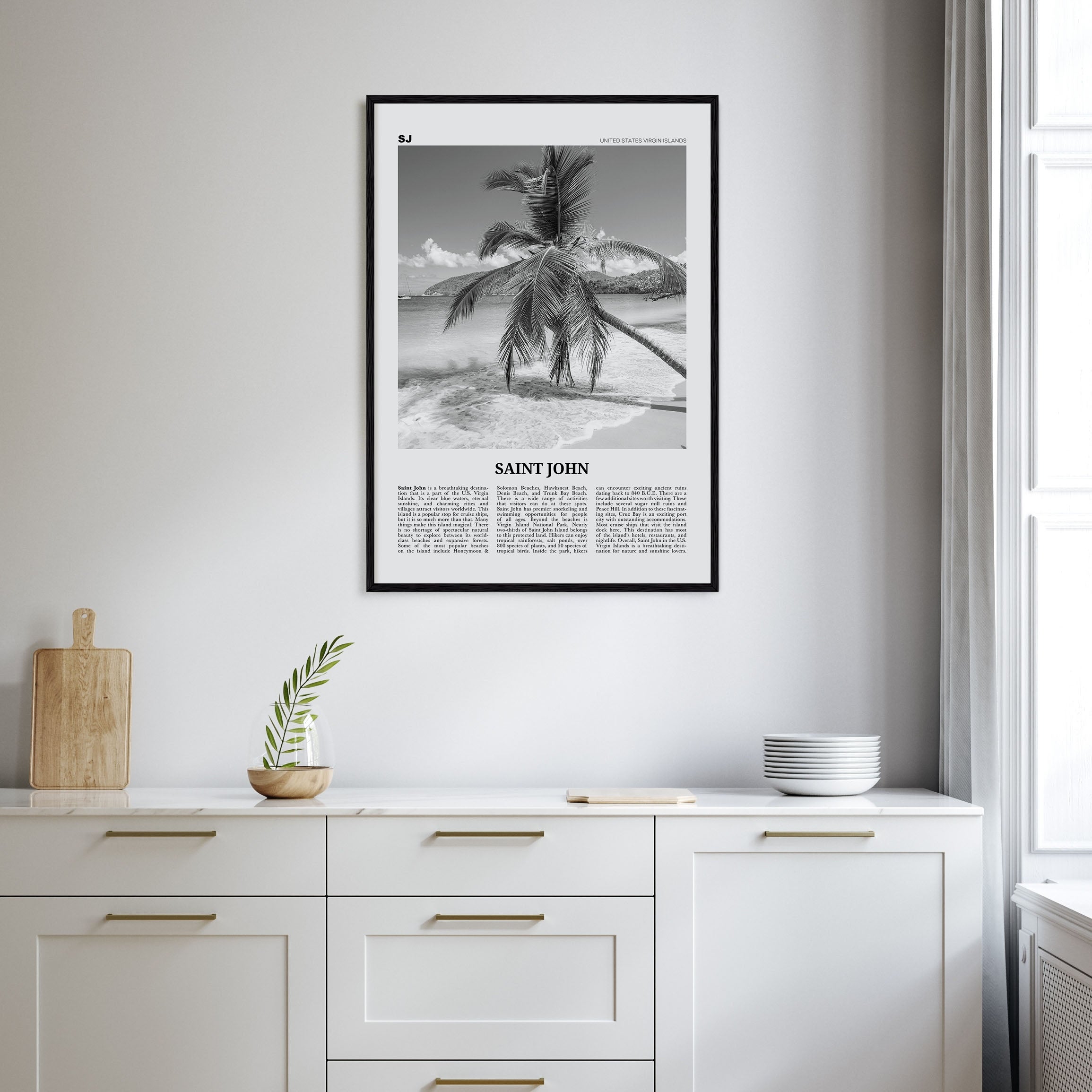 Saint John Travel B&W Poster