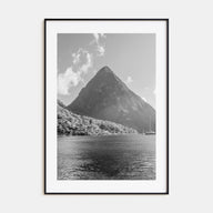 Saint Lucia Photo B&W Poster