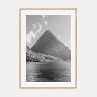 Saint Lucia Photo B&W Poster