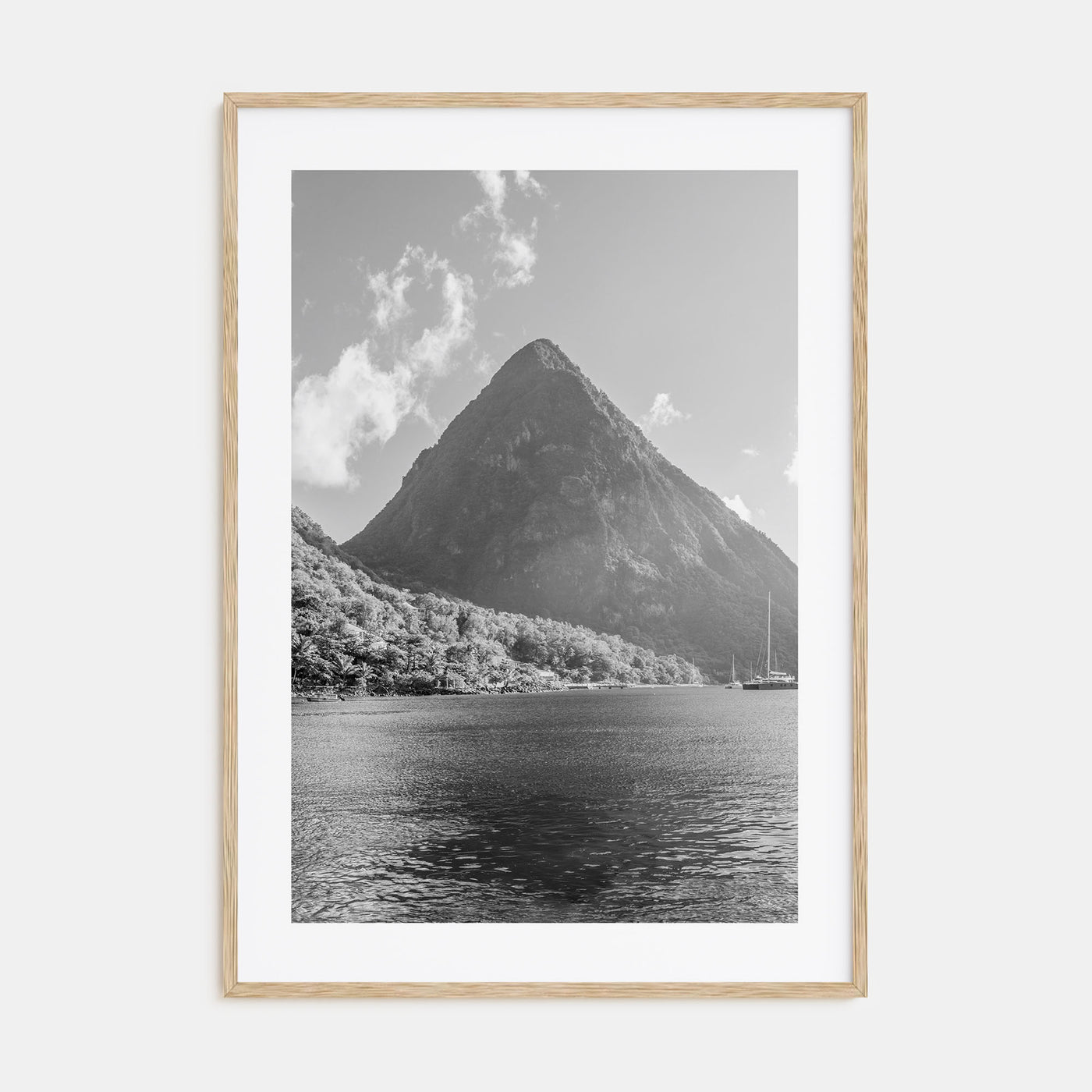 Saint Lucia Photo B&W Poster