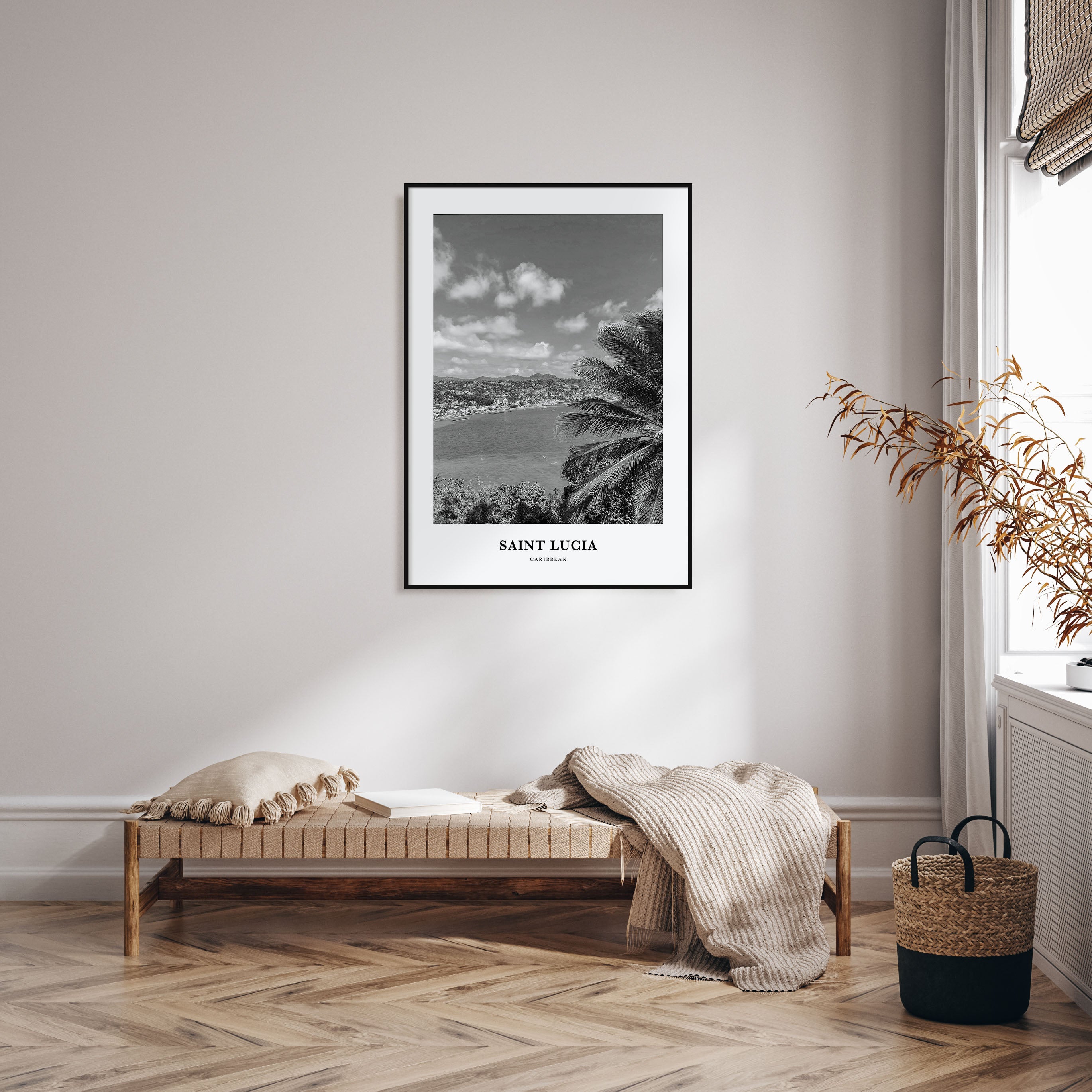 Saint Lucia Portrait B&W Poster