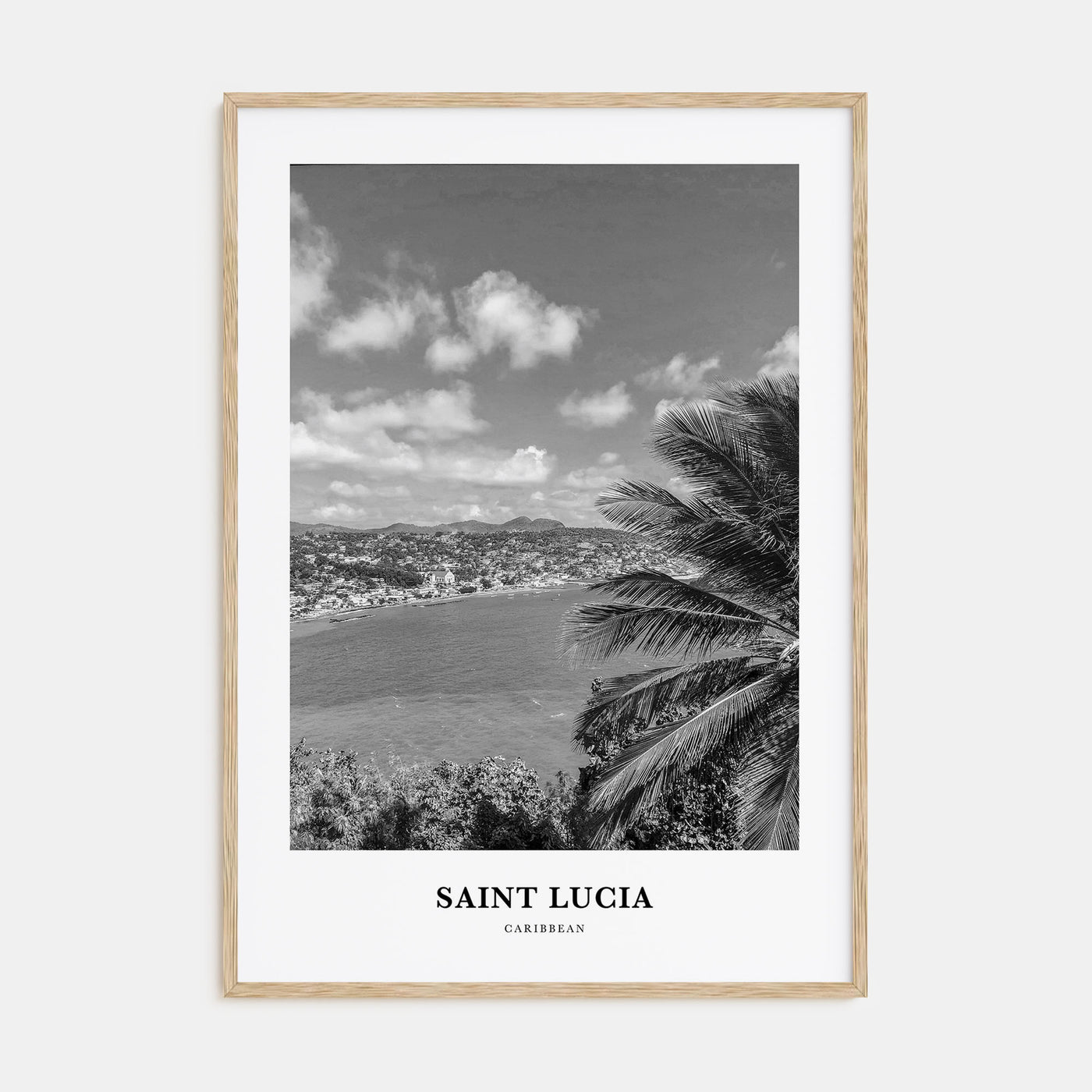 Saint Lucia Portrait B&W Poster