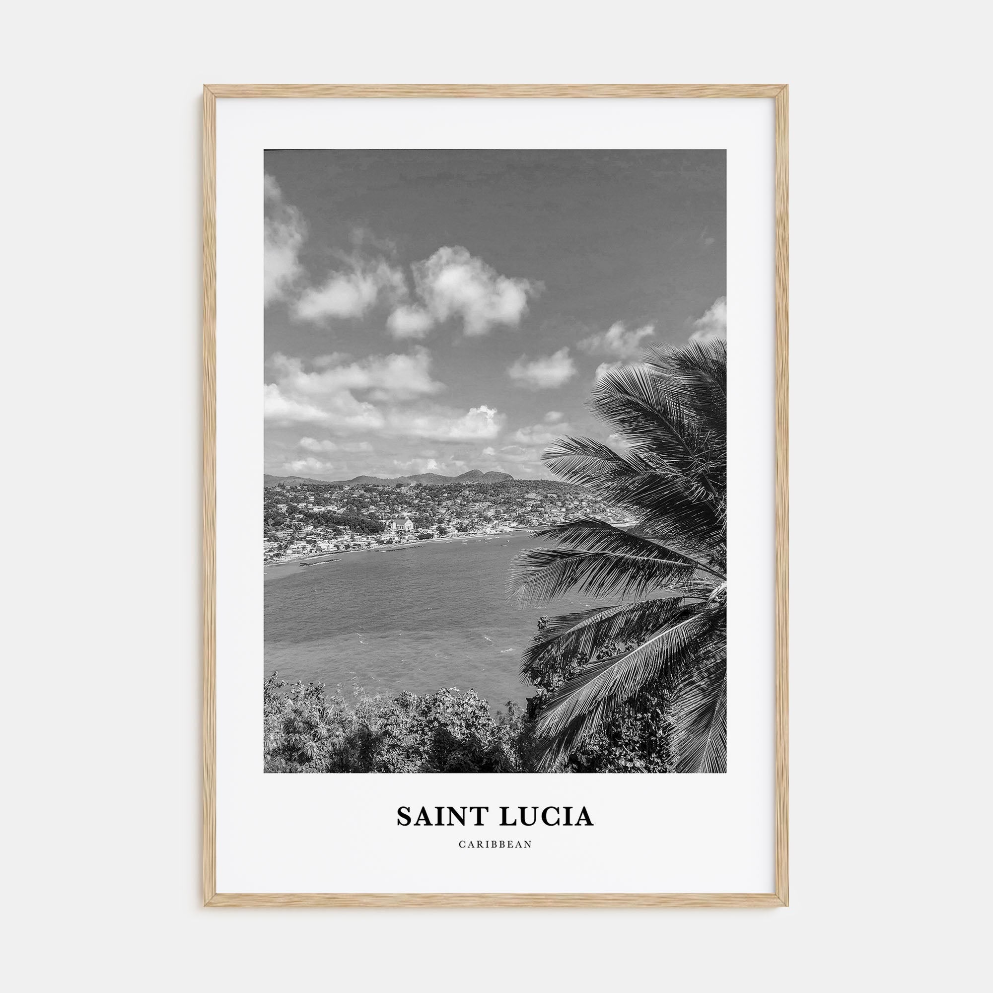 Saint Lucia Portrait B&W Poster