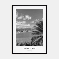 Saint Lucia Portrait B&W Poster