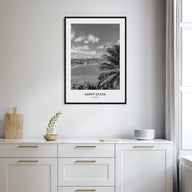 Saint Lucia Portrait B&W Poster