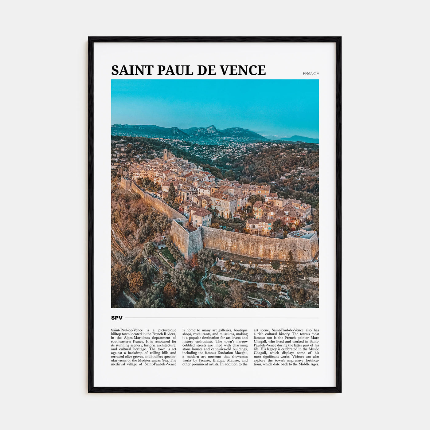 Saint-Paul-de-Vence Travel Color Poster