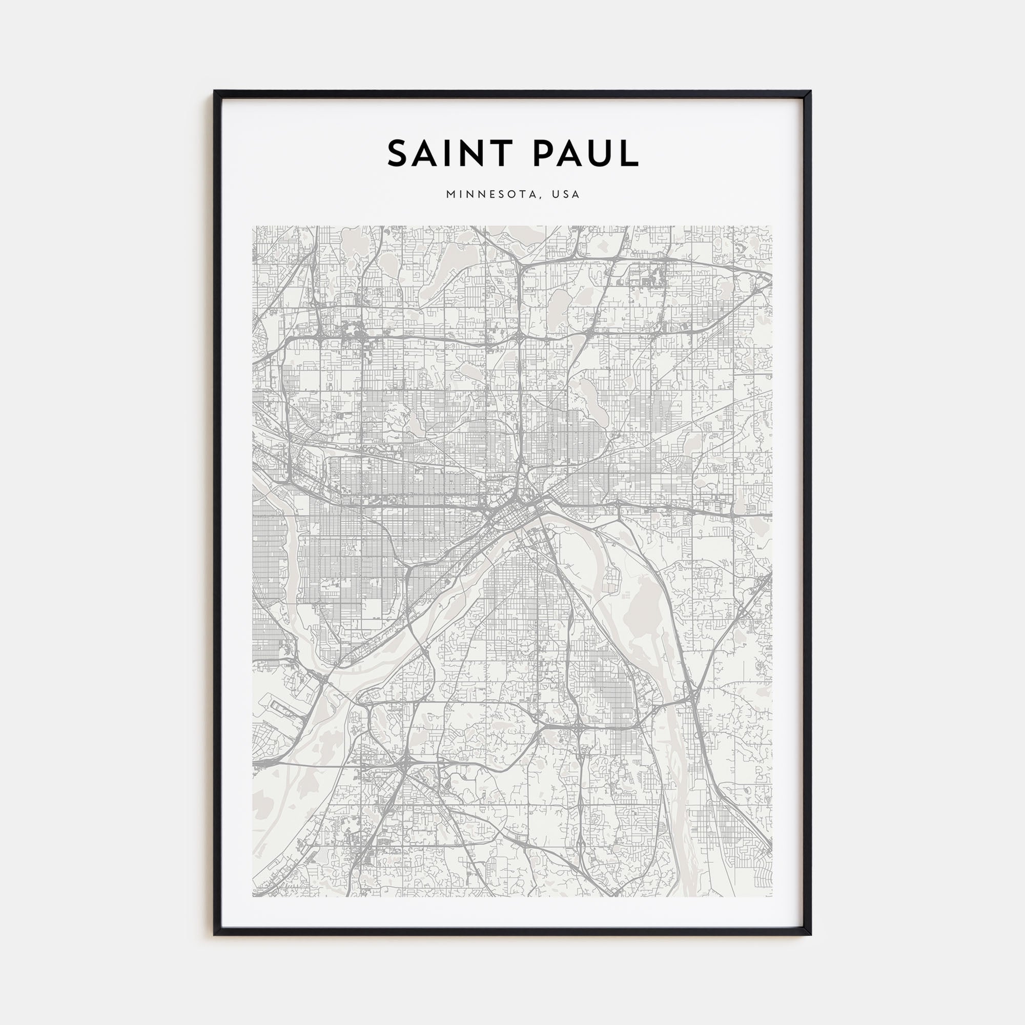 Saint Paul Map Portrait Poster