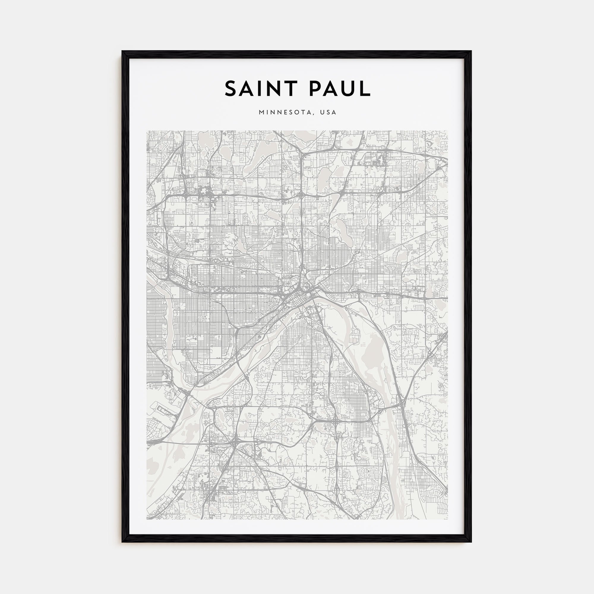 Saint Paul Map Portrait Poster