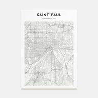 Saint Paul Map Portrait Poster