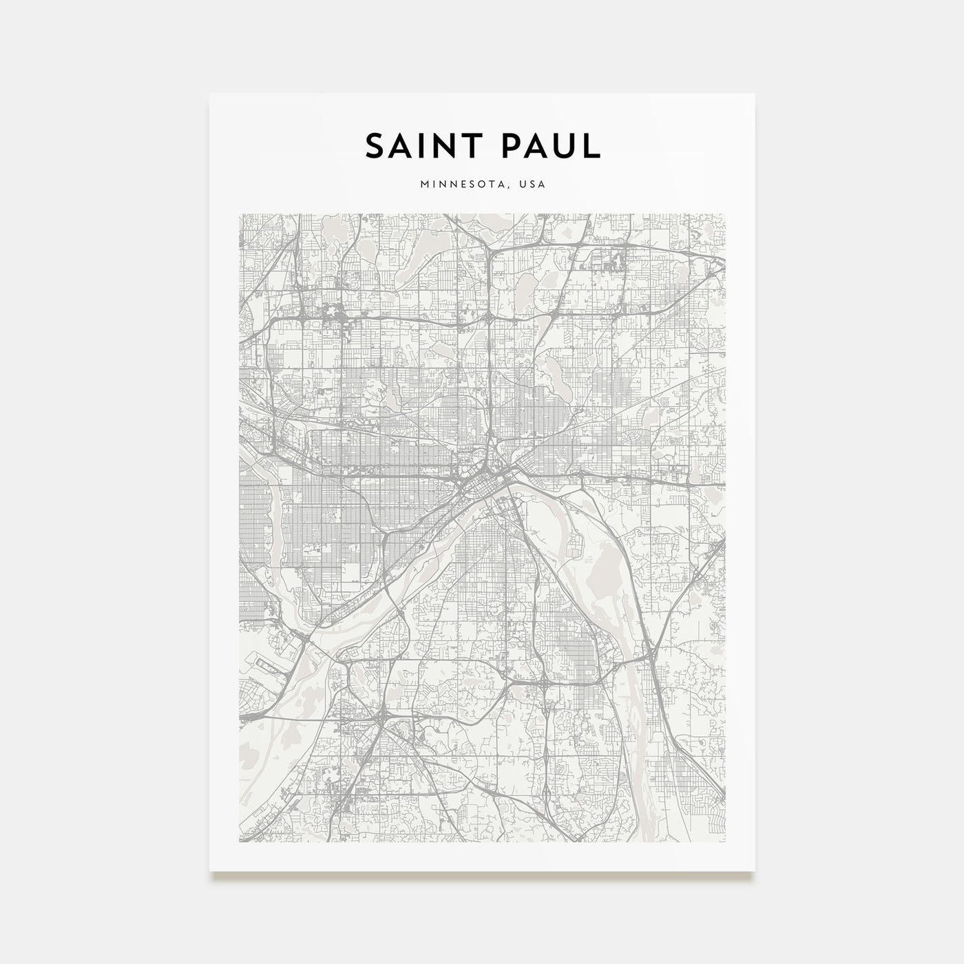 Saint Paul Map Portrait Poster