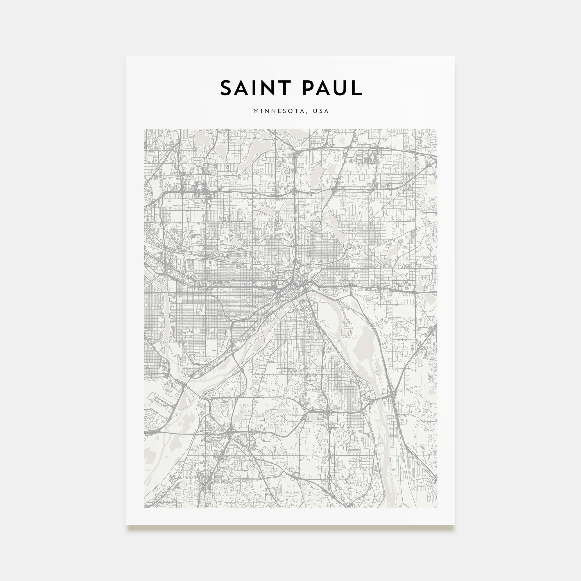 Saint Paul Map Portrait Poster