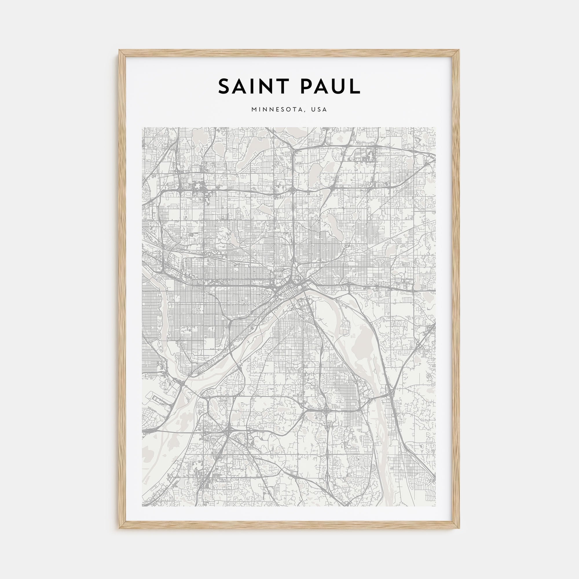 Saint Paul Map Portrait Poster