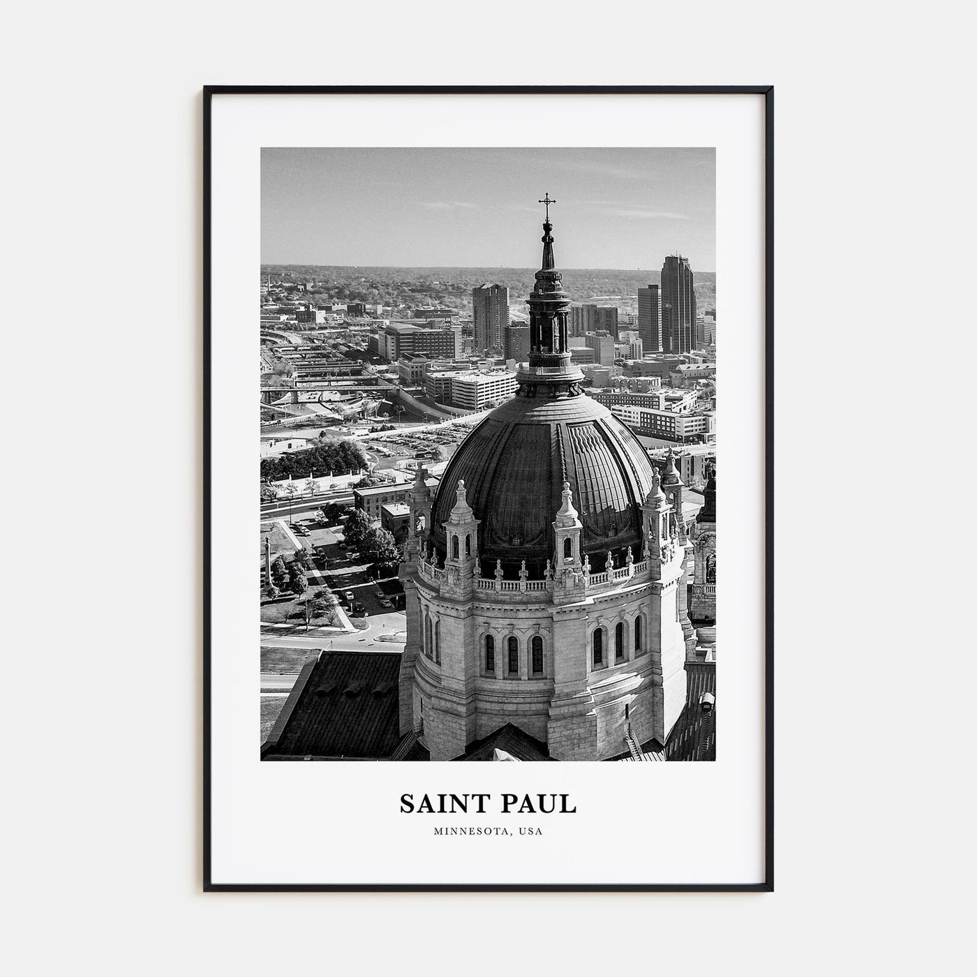 Saint Paul Portrait B&W Poster