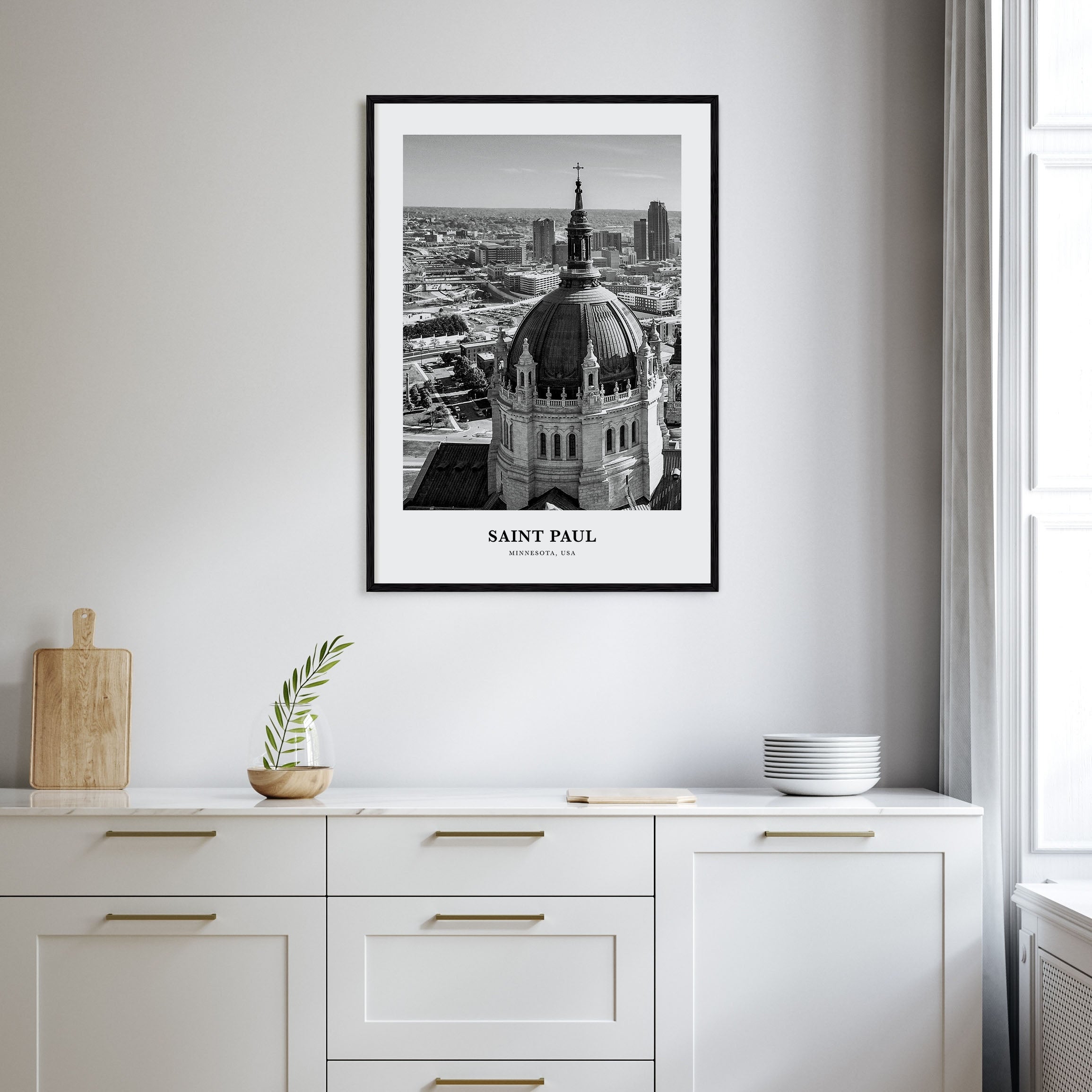 Saint Paul Portrait B&W Poster