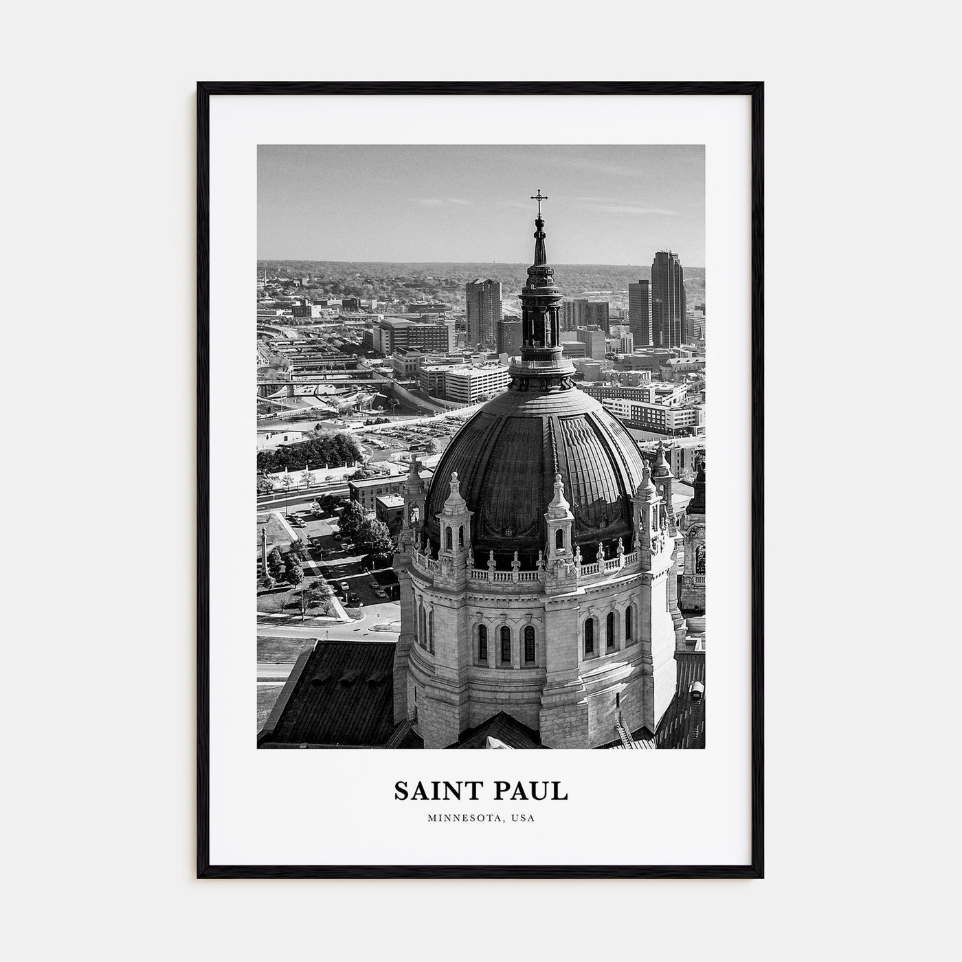 Saint Paul Portrait B&W Poster
