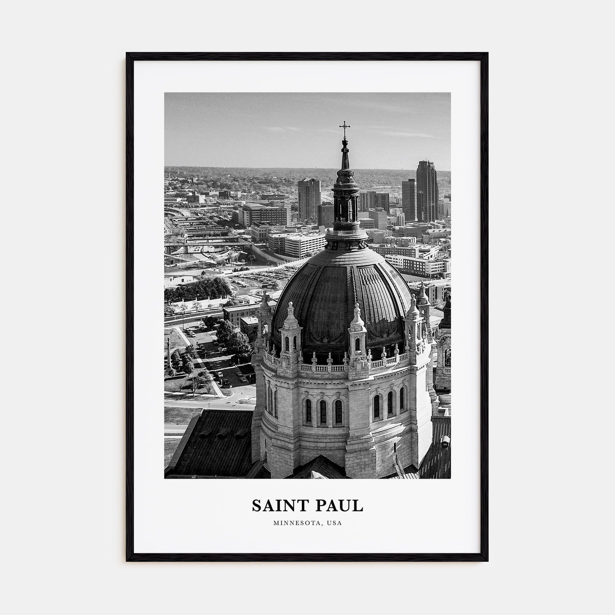 Saint Paul Portrait B&W Poster