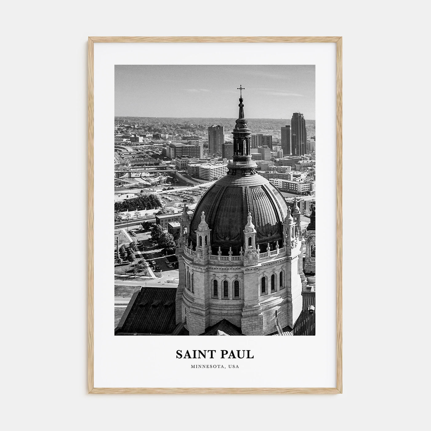 Saint Paul Portrait B&W Poster