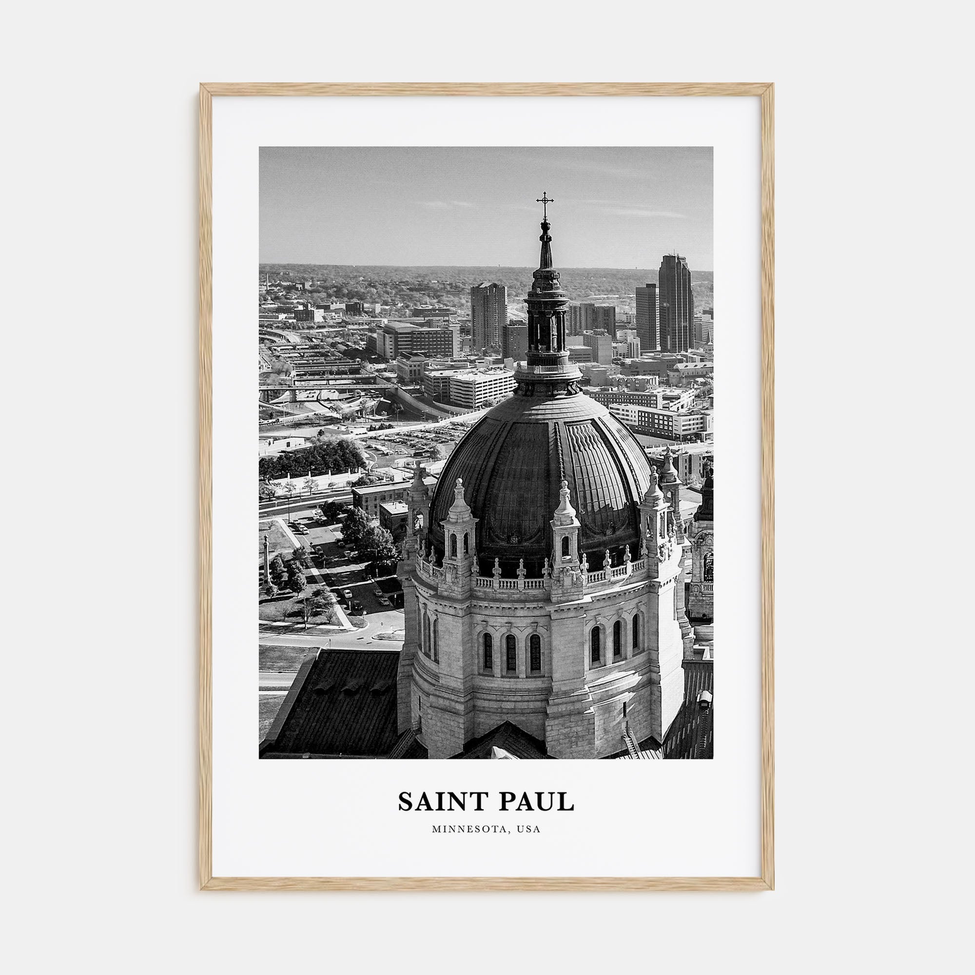 Saint Paul Portrait B&W Poster