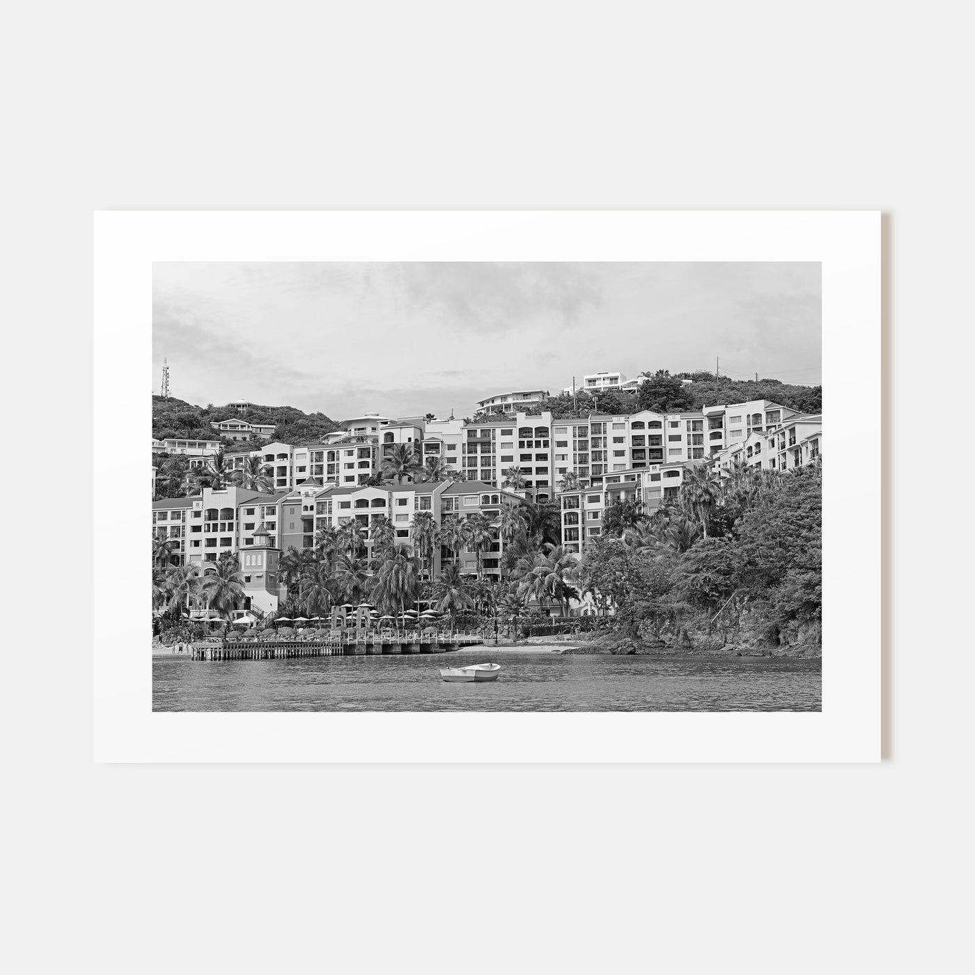 Saint Thomas Landscape B&W Poster