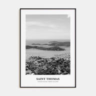 Saint Thomas Portrait B&W Poster