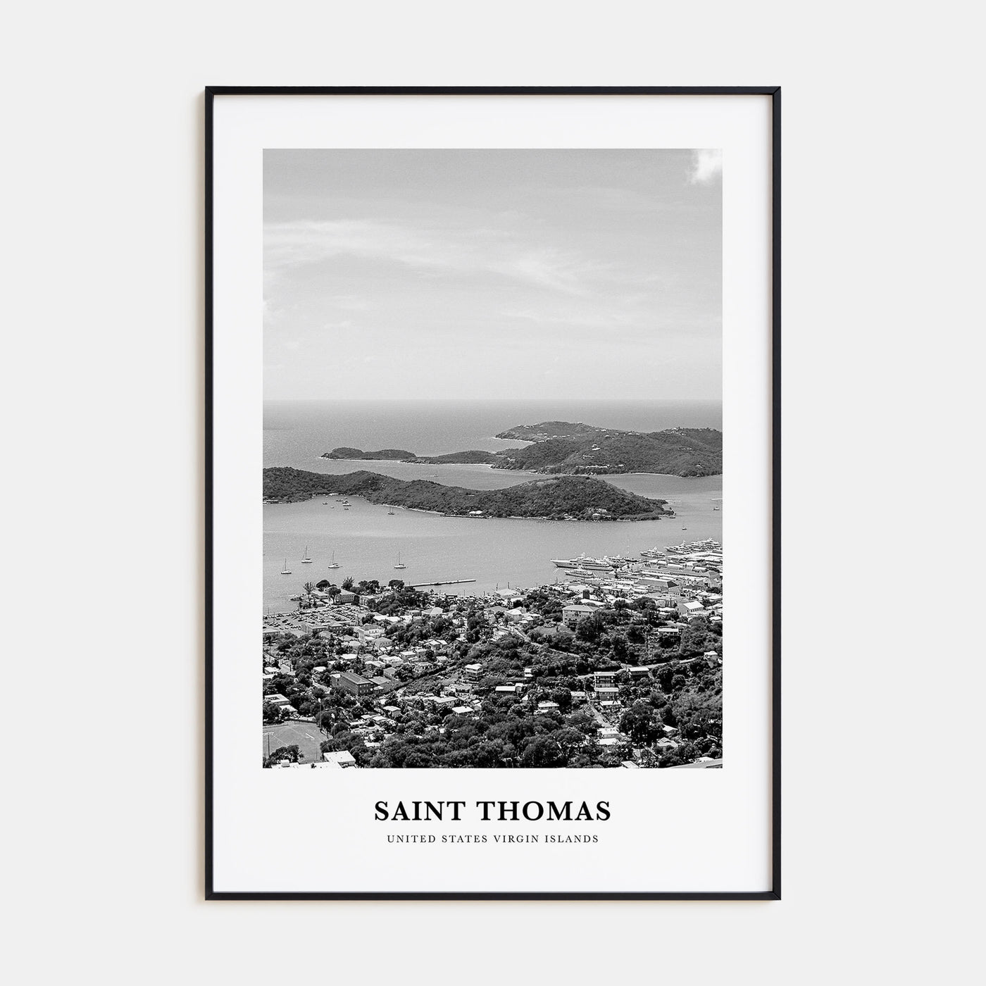 Saint Thomas Portrait B&W Poster