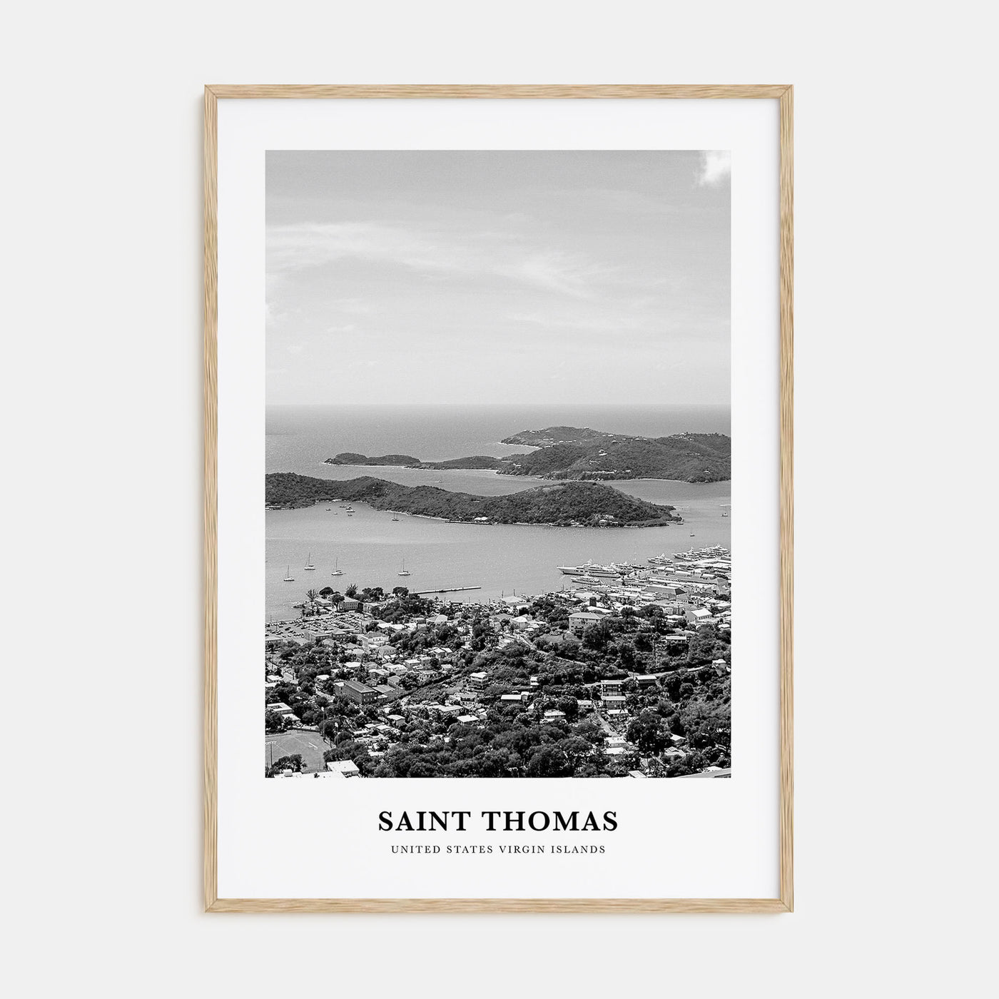 Saint Thomas Portrait B&W Poster