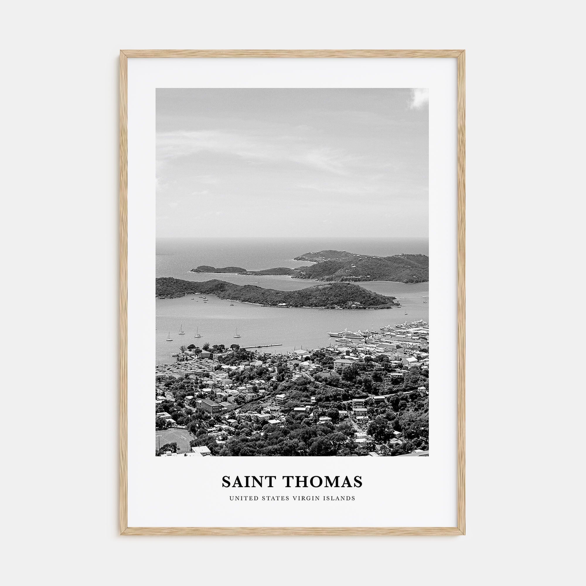 Saint Thomas Portrait B&W Poster