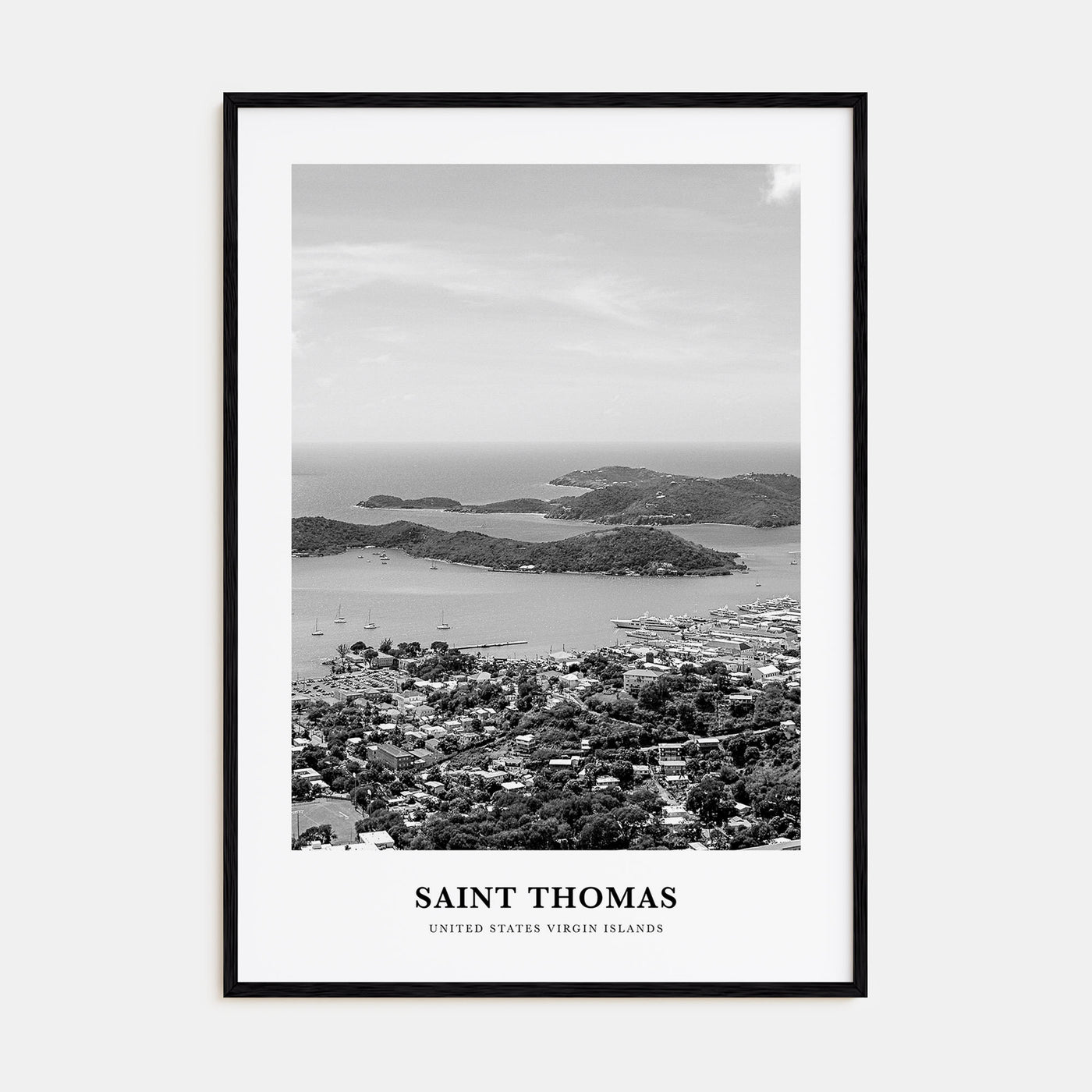 Saint Thomas Portrait B&W Poster