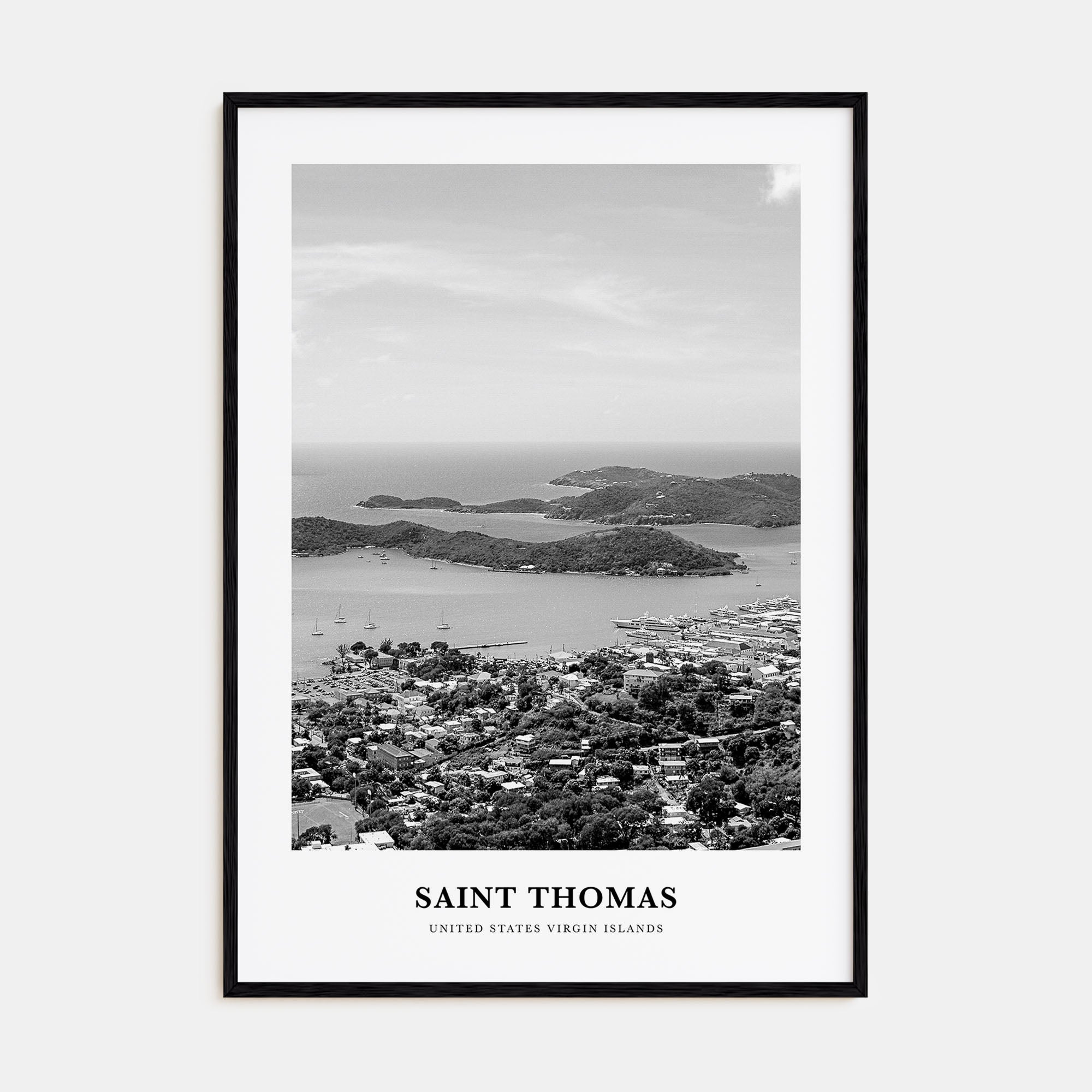 Saint Thomas Portrait B&W Poster