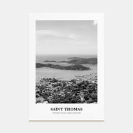 Saint Thomas Portrait B&W Poster