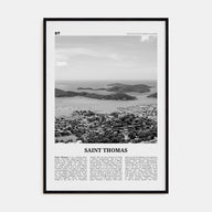 Saint Thomas Travel B&W Poster
