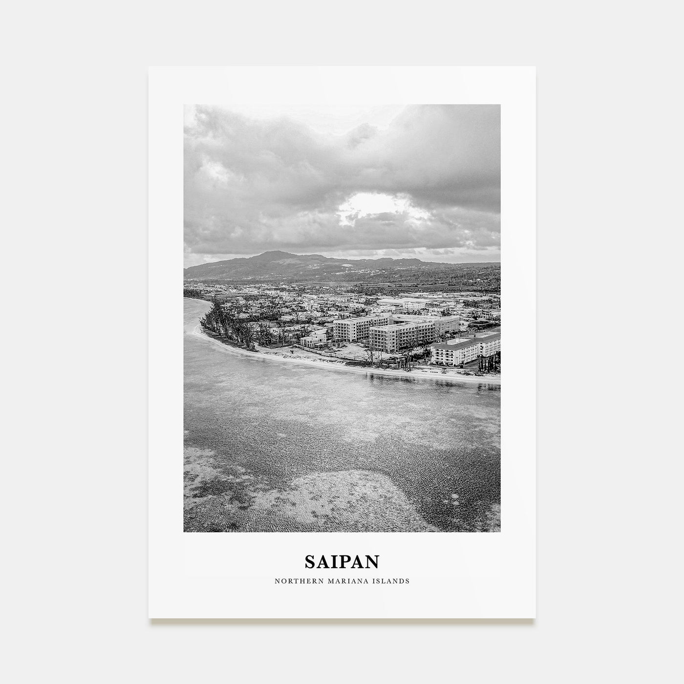 Saipan Portrait B&W Poster