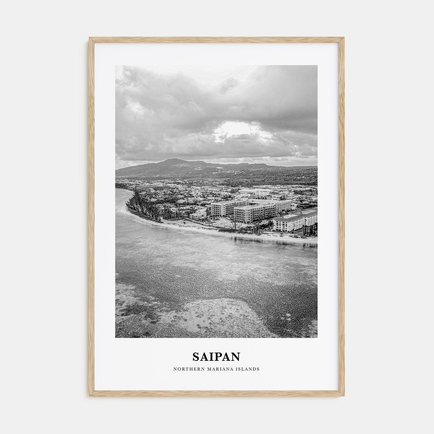 Saipan Portrait B&W Poster