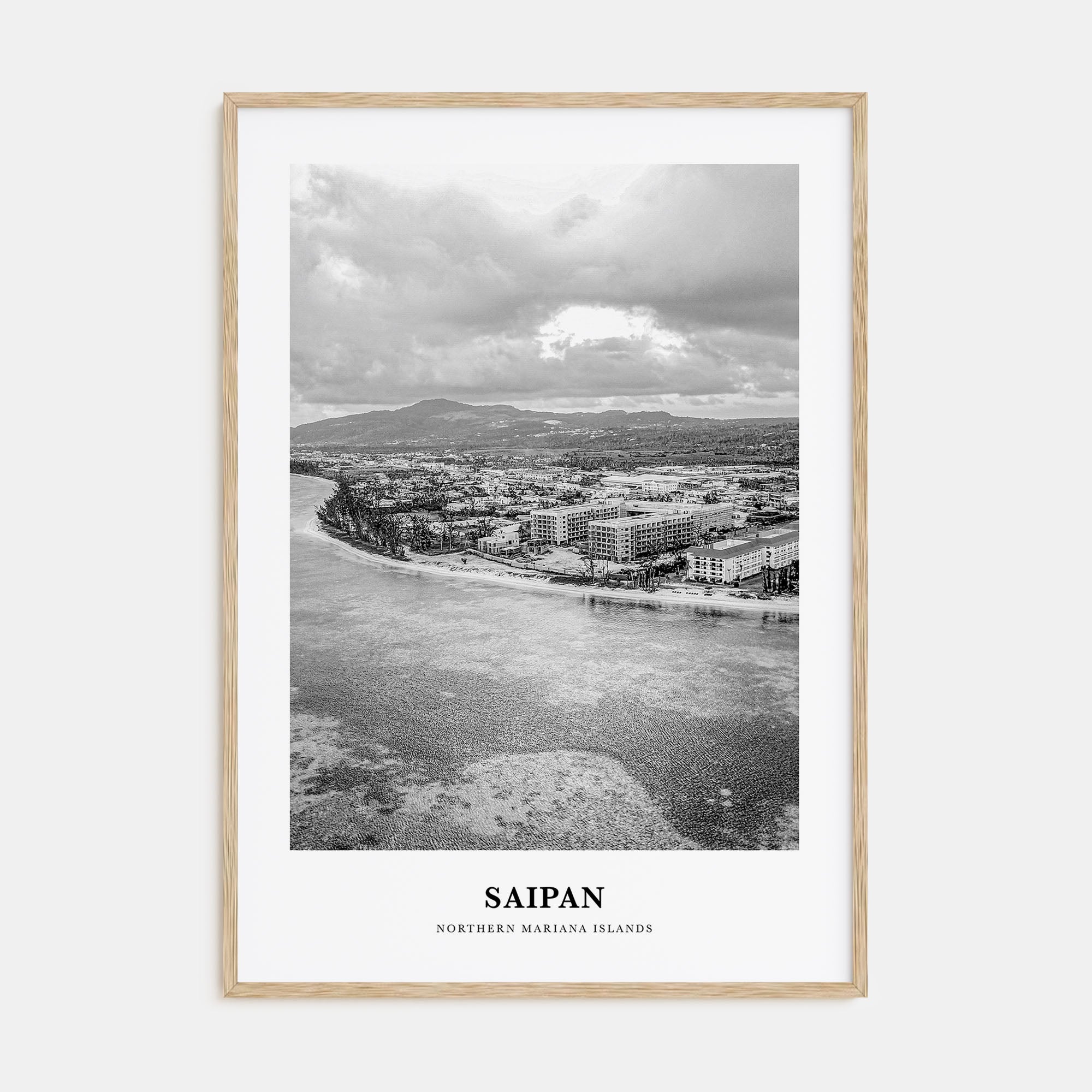 Saipan Portrait B&W Poster