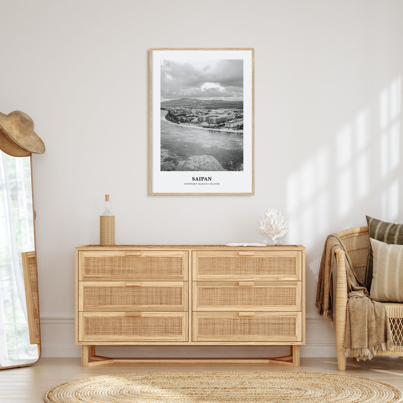 Saipan Portrait B&W Poster