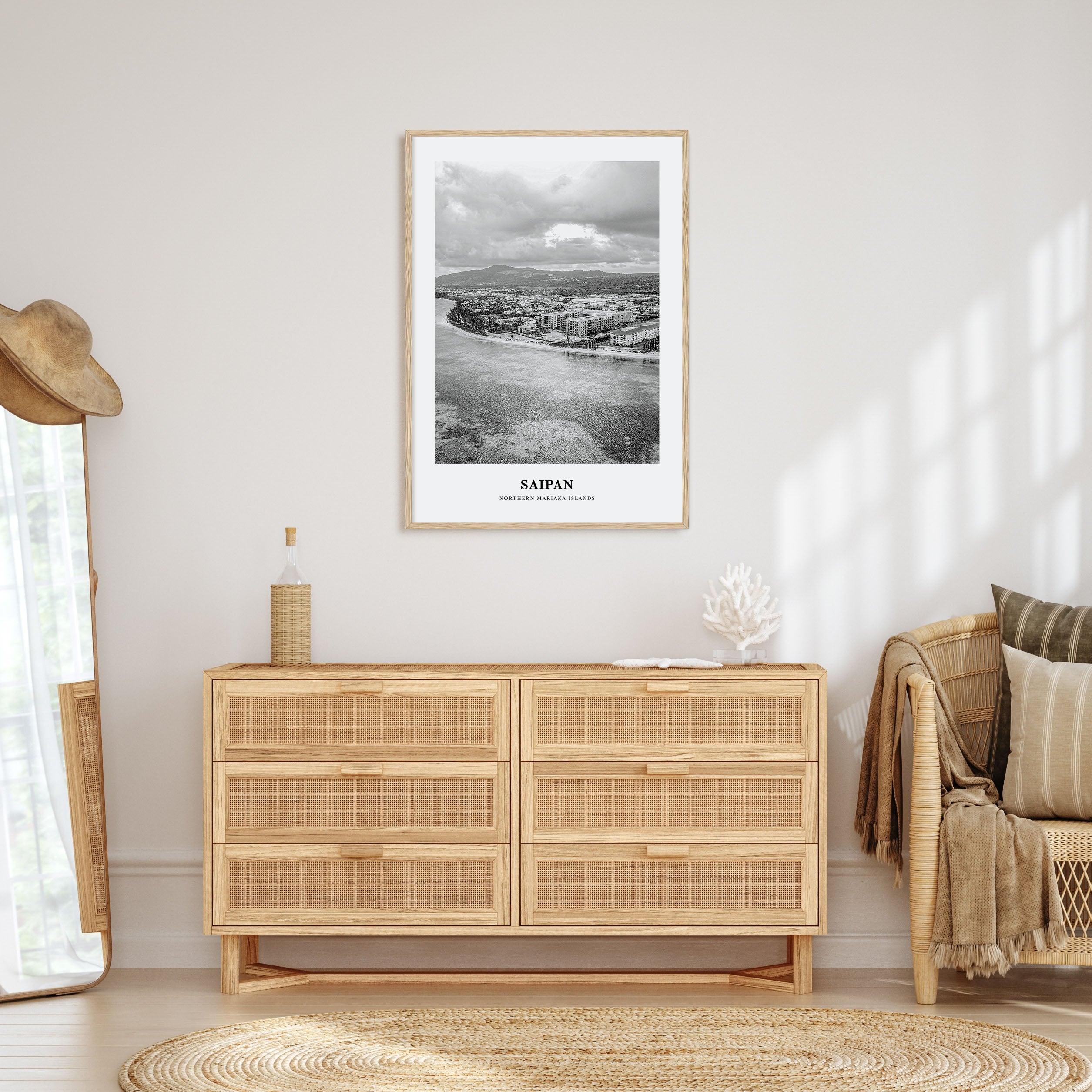 Saipan Portrait B&W Poster