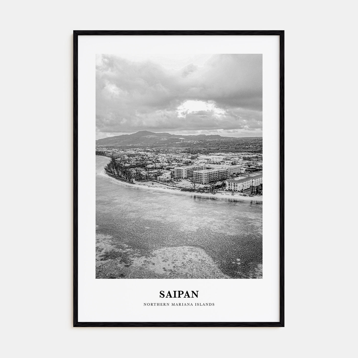 Saipan Portrait B&W Poster