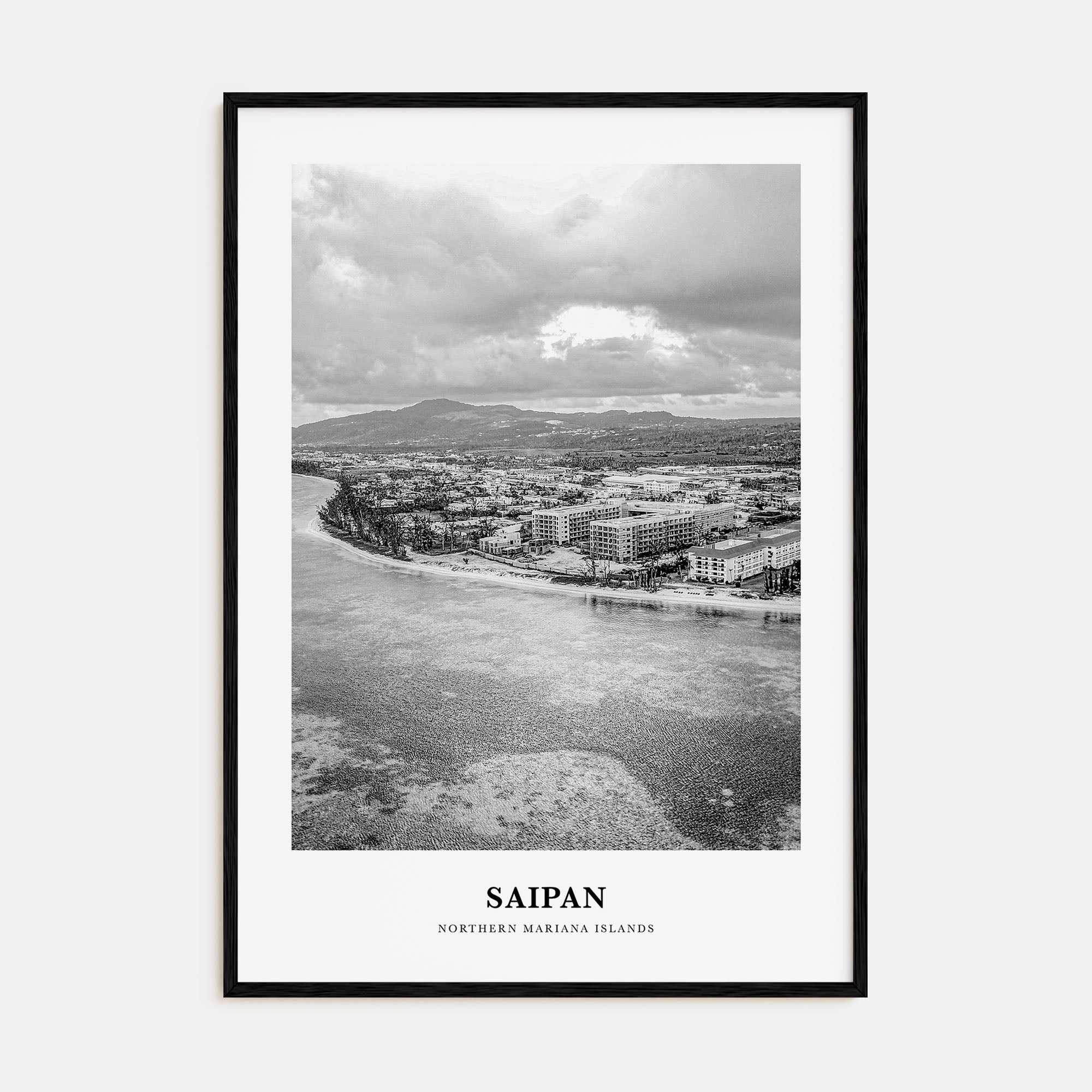 Saipan Portrait B&W Poster