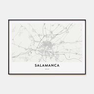 Salamanca Map Landscape Poster