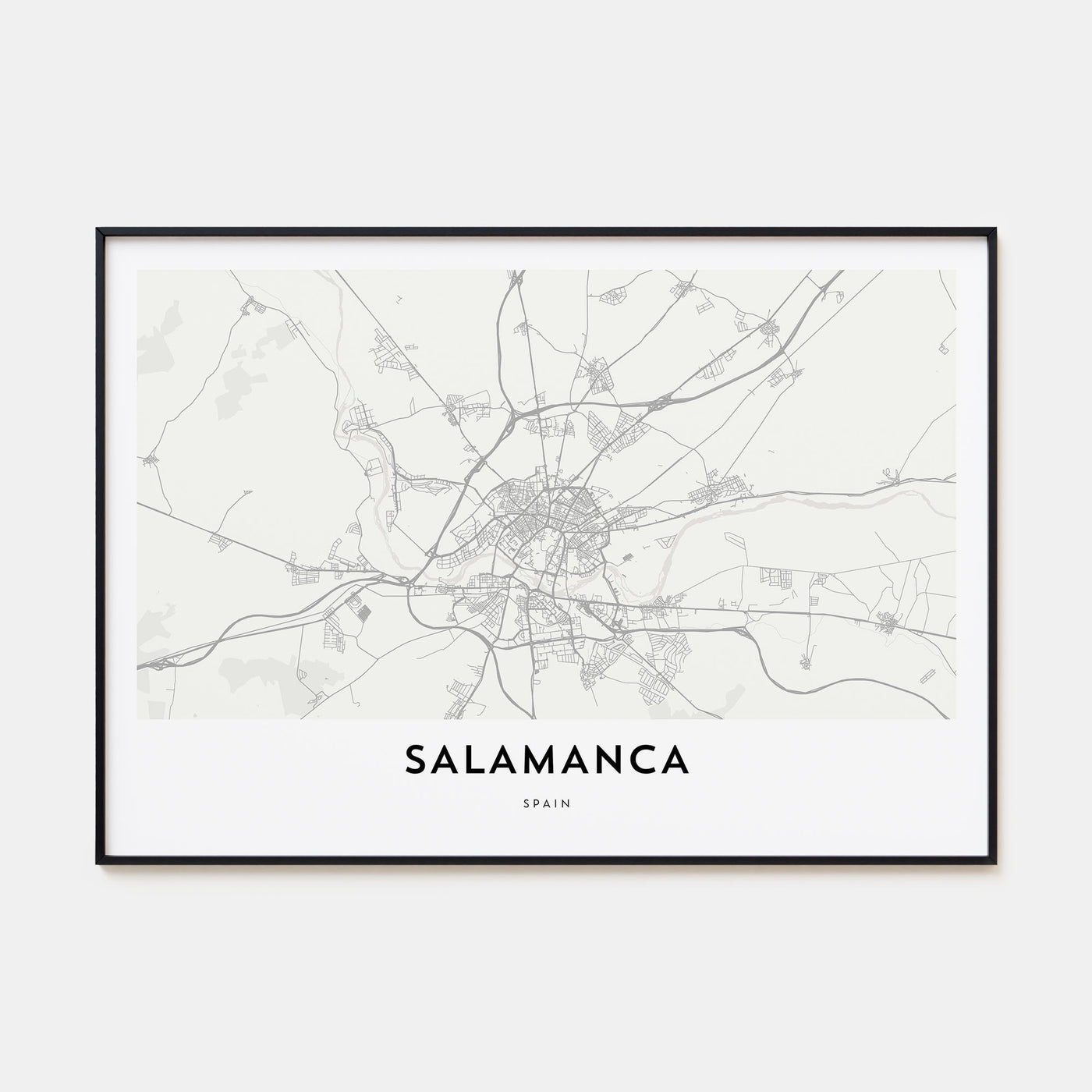 Salamanca Map Landscape Poster