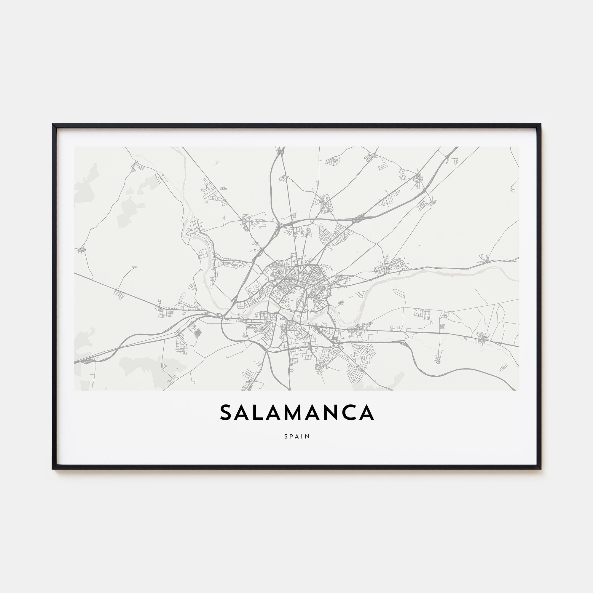 Salamanca Map Landscape Poster