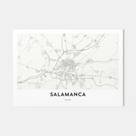 Salamanca Map Landscape Poster